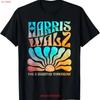 Harris Waltz 2024 For A Brighter Tomorrow Boho Aesthetic T Shirt Vintage Washed Soft Slightly Homme Breathable Fashion