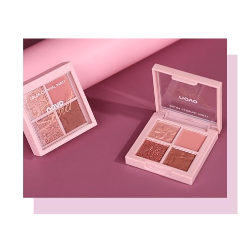 SWEET NIGHT 4-Color Eyeshadow Palette: Highly Pigmented, Moisturized Finish, Versatile Colors, and a Lightweight Texture for All Women (04-Dark Rose)