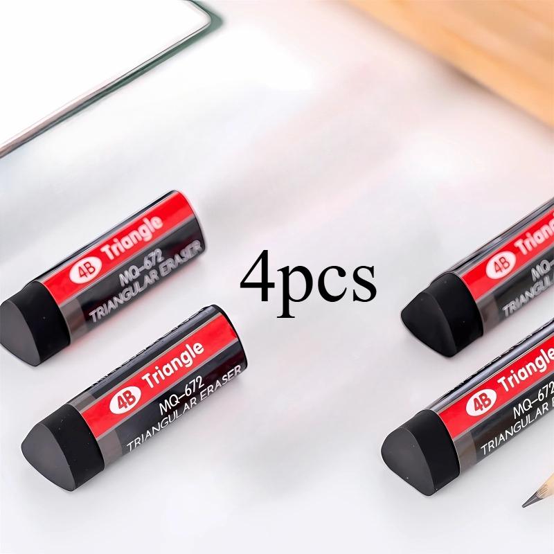 New 4B Rubber Eraser Soft and Clean Triangular Eraser Black and White Pencil Eraser Suitable for Student Exams