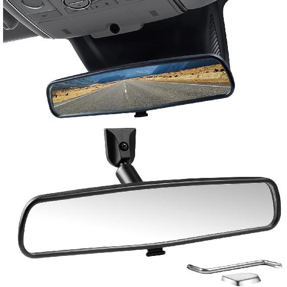 

Rear View Mirror,10.5” Universal Rearview Mirror Thickened Anti-glare HD, Compatible with Toyota Honda Civic Accord Nissan Chevrolet Ford F150 10.5