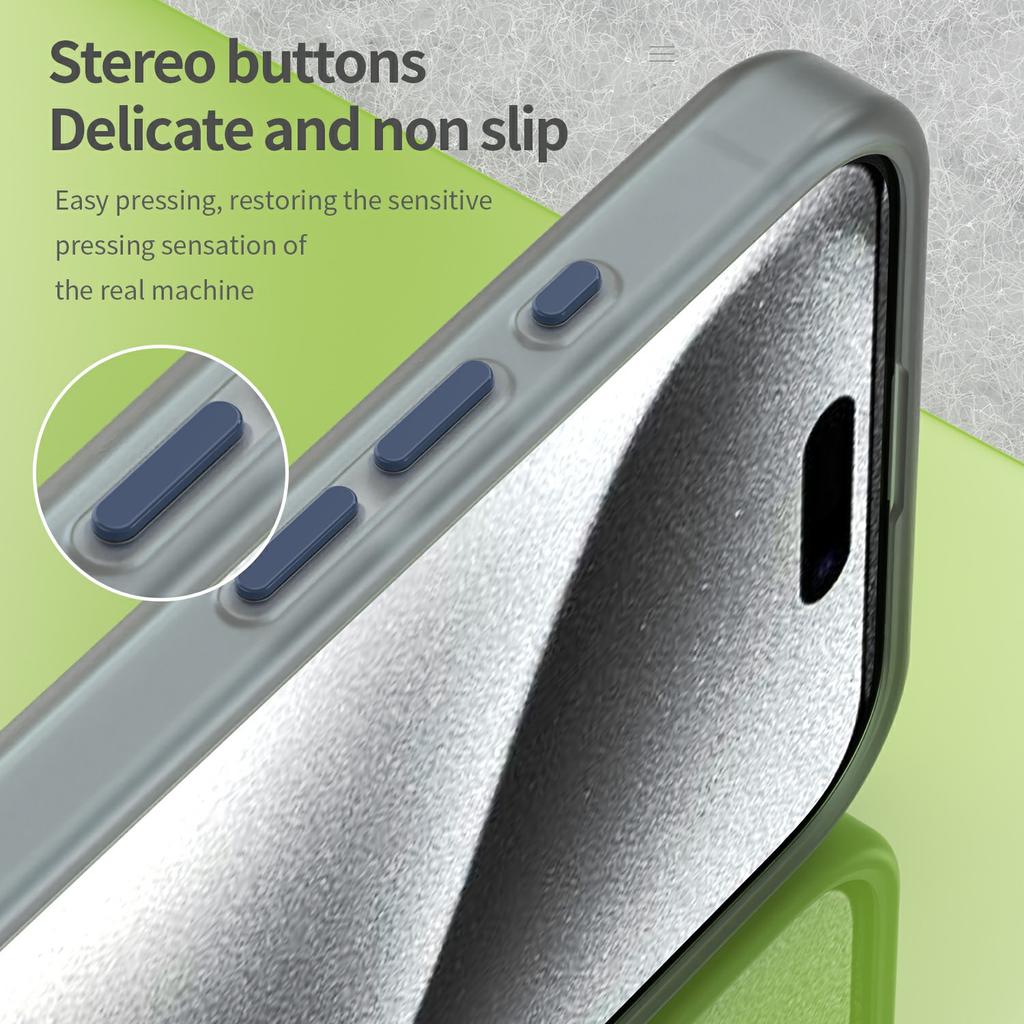 For iPhone 16 Pro Max Case Compatible with MagSafe TPU+PC Slim Matte Translucent Phone Cover