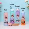 750ML Demon Slayer Cartoon Plastic Gradient Water Cup Portable Leak Proof Water Bottle Student Outdoor Sports Travel Water Cup