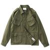 Multi Pocket Cargo Jacket Mens Spring Autumn American Vintage Causal Coats Lapel Collar Casual Fashion Outwear