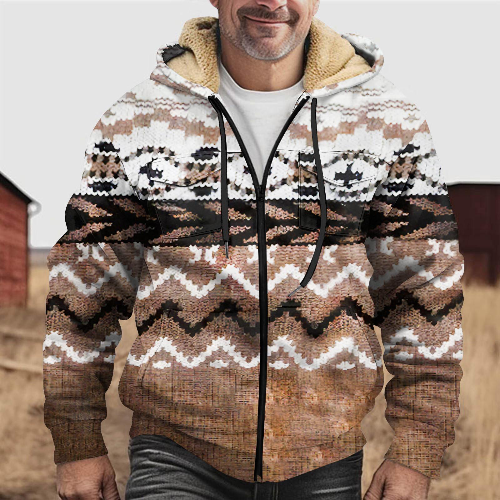 

Мужская зимняя флисовая толстовка с капюшоном на молнии с накладным карманом, повседневная куртка XL хаки