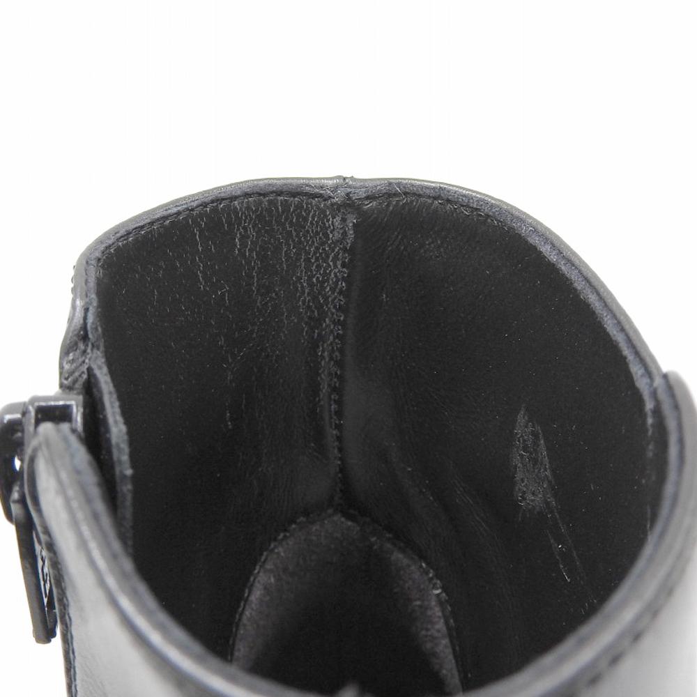 Luca Grossi Women's black leather low-heel ankle boots, size 35 1/2 shoes 35.5 blackUsed