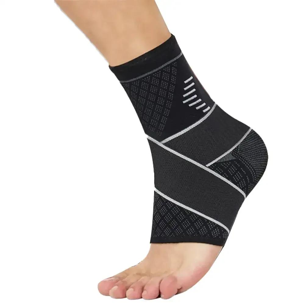Adjustable Ankle Support Brace For Running Soccer Basketball Nylon Knitted Compression Bandage Protector Strap
