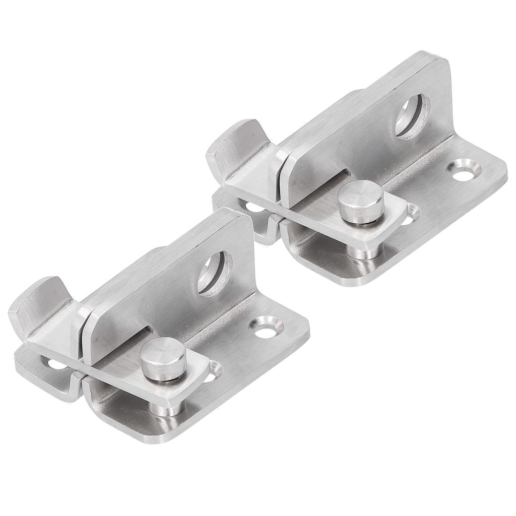 2 Sätze Manueller Türriegel Edelstahl Stanzfreier Riegelverschluss Garderobe Badezimmertür Zubehör