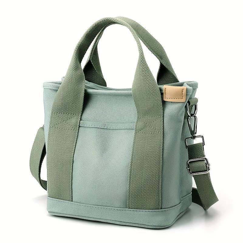 Canvas New Women's Handbag, Simple and Fashionable Bento Bag, Women's Handbag, Hand-held Shoulder, Crossbody Tote Bag