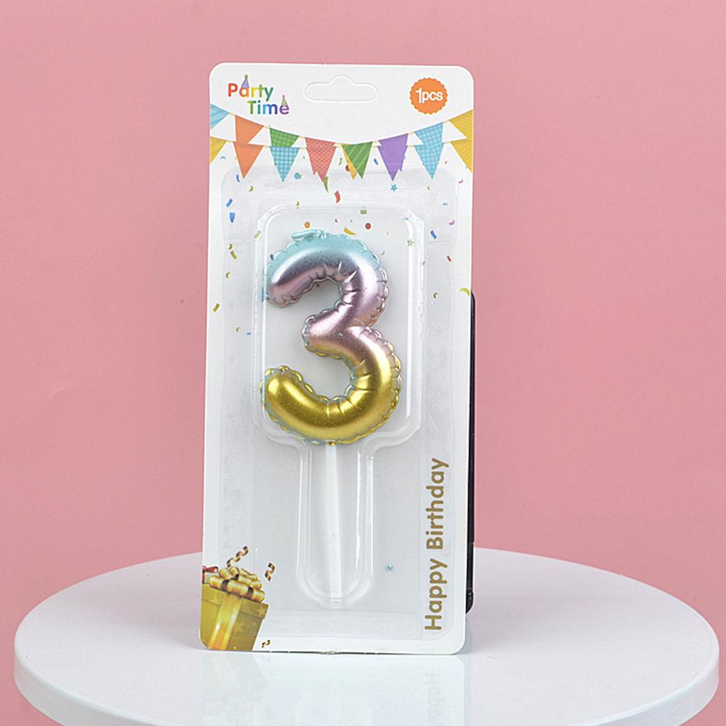 1 PC Creative Digital Candles Color Candle Birthday Cake Decoration Gradient Cake Love Topper Party Supplies