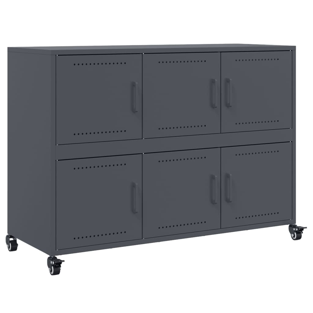 Sideboard Anthracite 100.5 X 39 X 72 Cm Steel