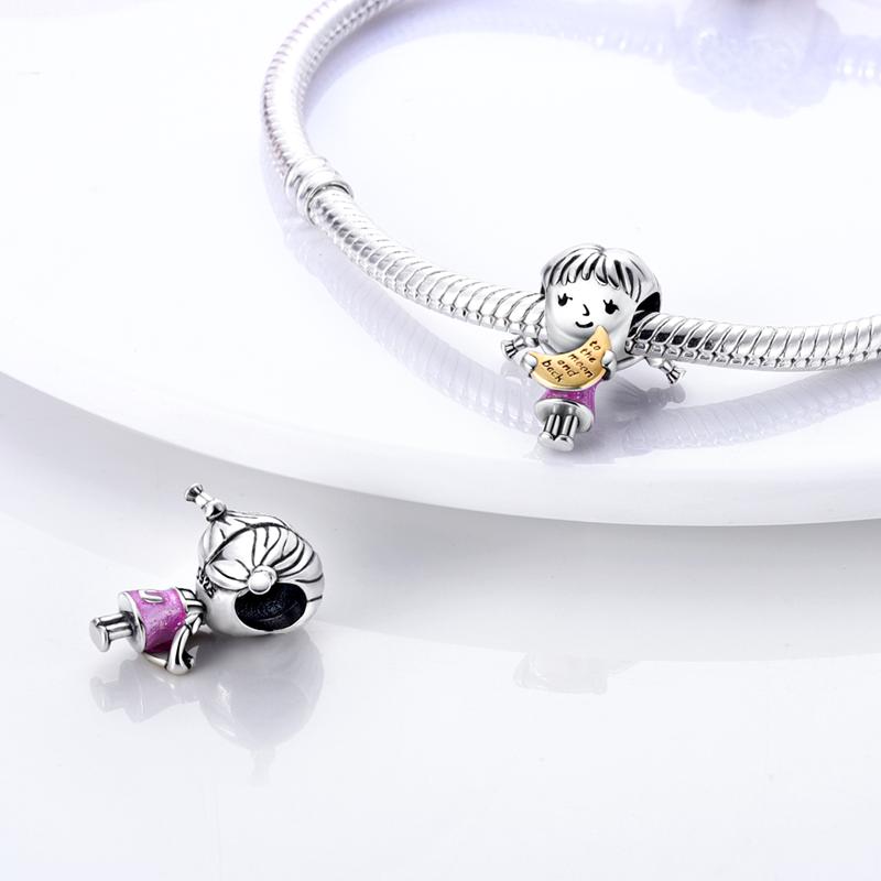 Cartoon Boy Girl Cute Pendant Fits Original Bracelet Bangle Necklace Dangle Charm Beads Luxury Diy Jewelry Making Gifts