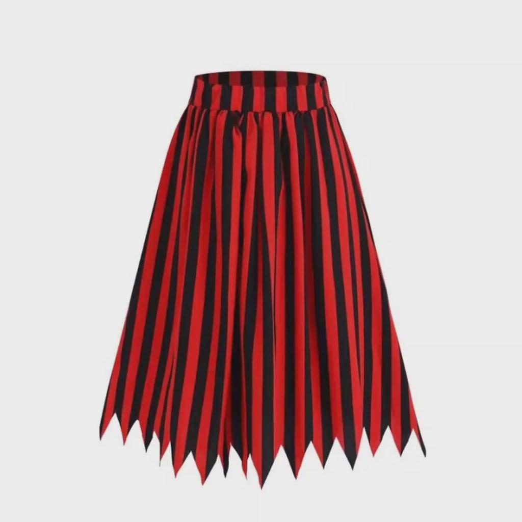 Women's Personalized Pirate Skirt - Casual Stripes for Halloween or Fashion Performances