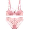 European & American Sexy Lace Cotton Bra Set - Comfortable, Breathable, Gathered, Plus Size Women's Underwear