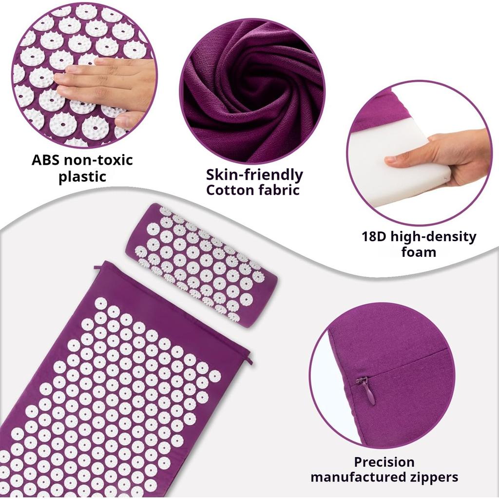 Acupuncture Massage Mat Acupuncture Yoga Mat Stimulates Acupoints To Improve Blood Circulation Massage Sports Mat Purple