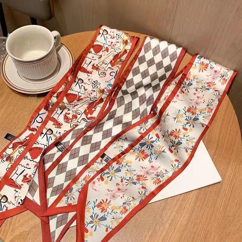 Multifunctional Flower Printed Hair Band Headwear Scarves 6.5cm*90cm