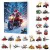 2025 Transportation Advent Calendar 24 Days Christmas Countdown with Collectible Train Plane Pendants Holiday Gifts for Toddler Boys Kids