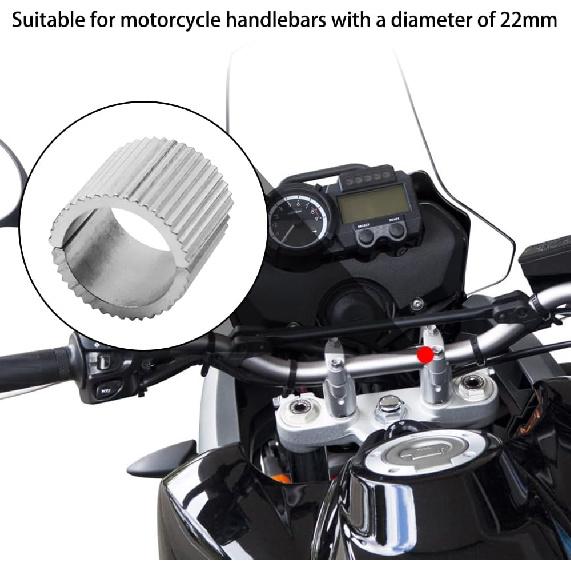 8 PCS Handlebar Shim,7/8" to 1" Aluminum Alloy Motorcycle Bar Spacer for 22 mm Diameter Motorcycle Handlebars