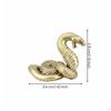Brass Snake Statue Feng Shui Decor Figurine Intricate Details Miniature Animal