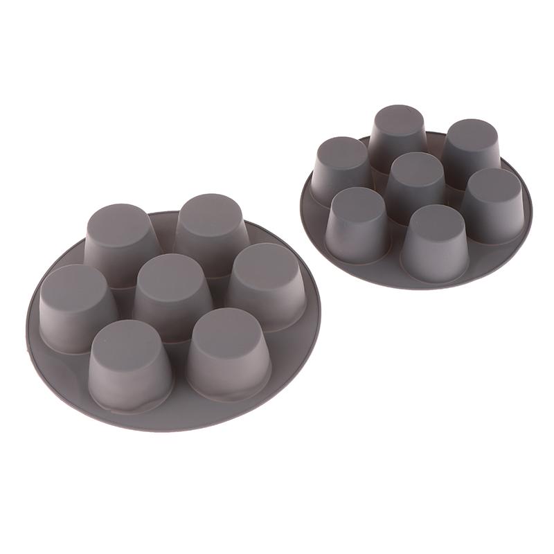 Seven-Hole Air Fryer Silicone Pad Griddle Plate Baking Tray Holder Tray Pan Accessories Silicone Cake Mold Kitchen Supplies Tool