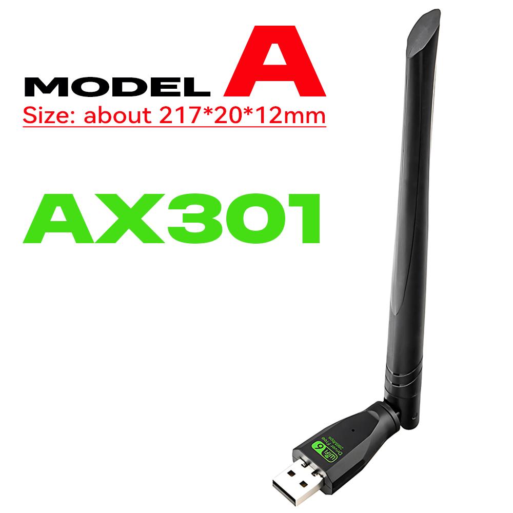 WIFI 6 USB Adapter AX300 Wireless Network Card Dongle 2.4GHz 802.11AX Antenna Signal Reception For Laptop Win7/10/11 Driver Free