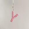Rhinestone Bow Polymer Clay Car Rearview Mirror Hanging Ornament