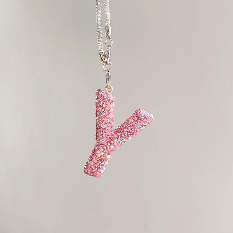 Rhinestone Bow Polymer Clay Car Rearview Mirror Hanging Ornament