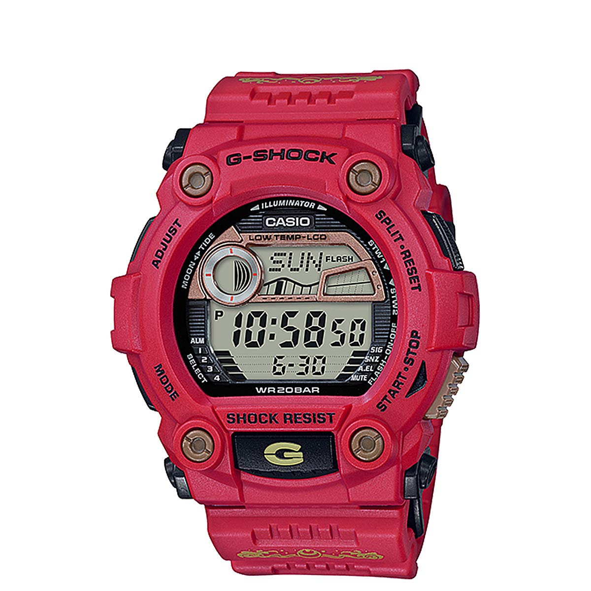 

Seven Lucky Gods Ebisu Model Prosperous Business Model Premium G-7900SLG-4 G-7900SLG-4DR CASIO/Casio G-SHOCK Included/[Item] червоний