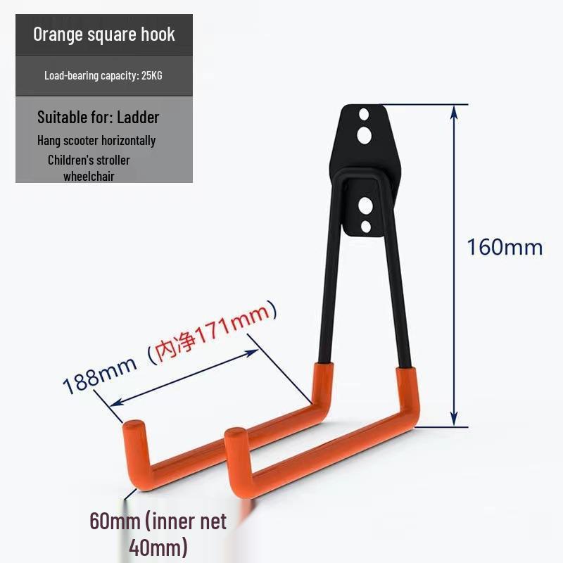 Heavy Duty Bicycle and Ladder Wall Storage Hook