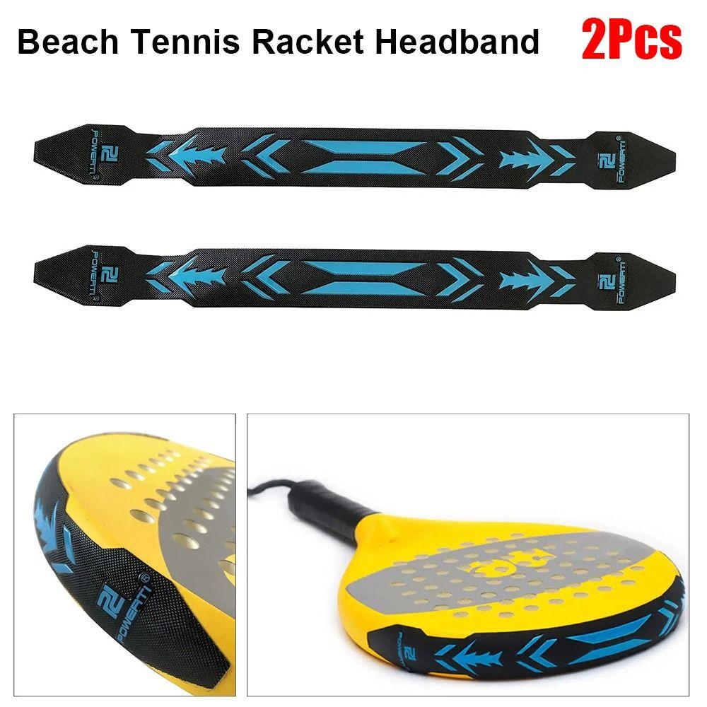 

2Pcs TPU Racket Paddle Tape 40x3.8x0.1cm Protection Tape Head Protector for Beach Tennis Racket