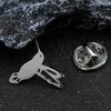 Stainless Steel Hummingbird Brooch Men Cute Animal Design Jewelry Wedding Men's Shirt Suit Badge Lapel Pins Accessory