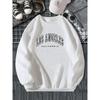 Sweatshirt For Men, Los Angeles Letter Print Top, Men's Casual Pullover Sweatshirt For Spring Fall, As Gifts