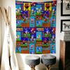 Hedgehog Sonic Bend Wall Hanging Printed Fabric Blanket Decorative Tapestries for Bedroom Living Room Home Decor