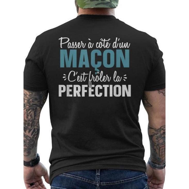 Men s Mason & Carpenter T-Shirt with French Mortar & Concrete Back Print - Pure Cotton Breathable Short Sleeve Tee, Casual French Phrase Shirt for S чёрный