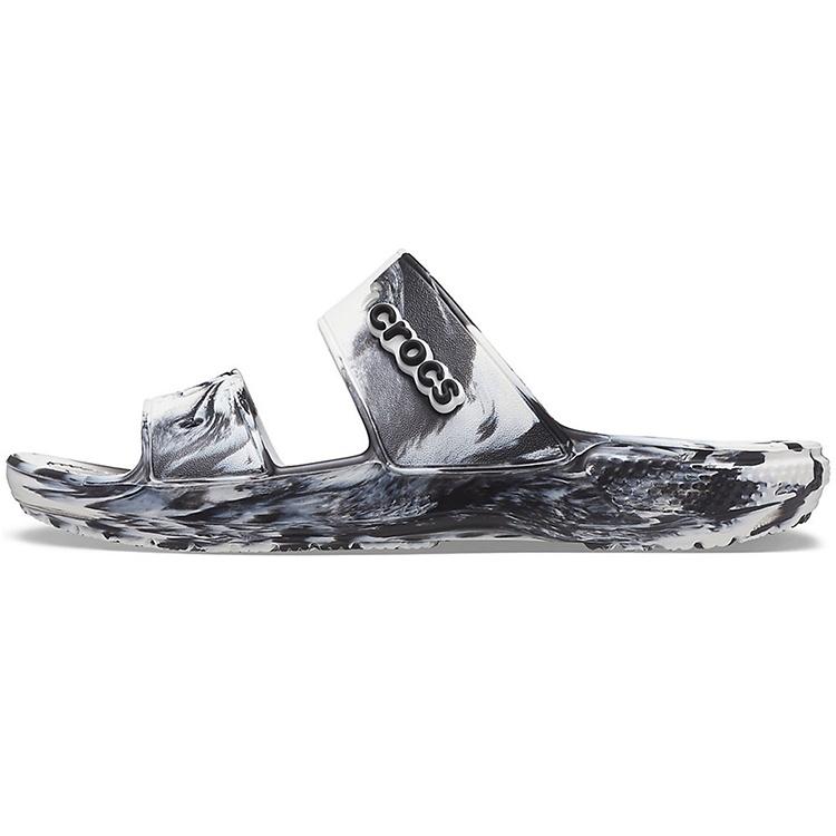 Crocs Classic Clog Marble Beach Sports White Black‘ Men s 207701-103 EU 41-42