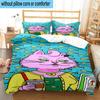 3PCS Pink Cat Man Horse 3pcs Bedding,Including 3PCS Duvet Cover And 2pcs Pillowcases Perfect for Christmas,Ideal for Bedroom, Dormitory