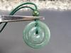 [Stone Street] High-quality Dark Jadeite Mother-child Peace Clasp Round Cord Necklace Natural Stone Genuine Jadeite