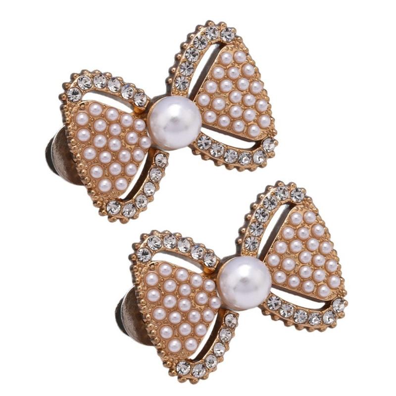 Pearls Bows Trousers Waist Tightener Detachable Jeans Waist Buckle Button Pins No Sewing Required Jeans Button Pin