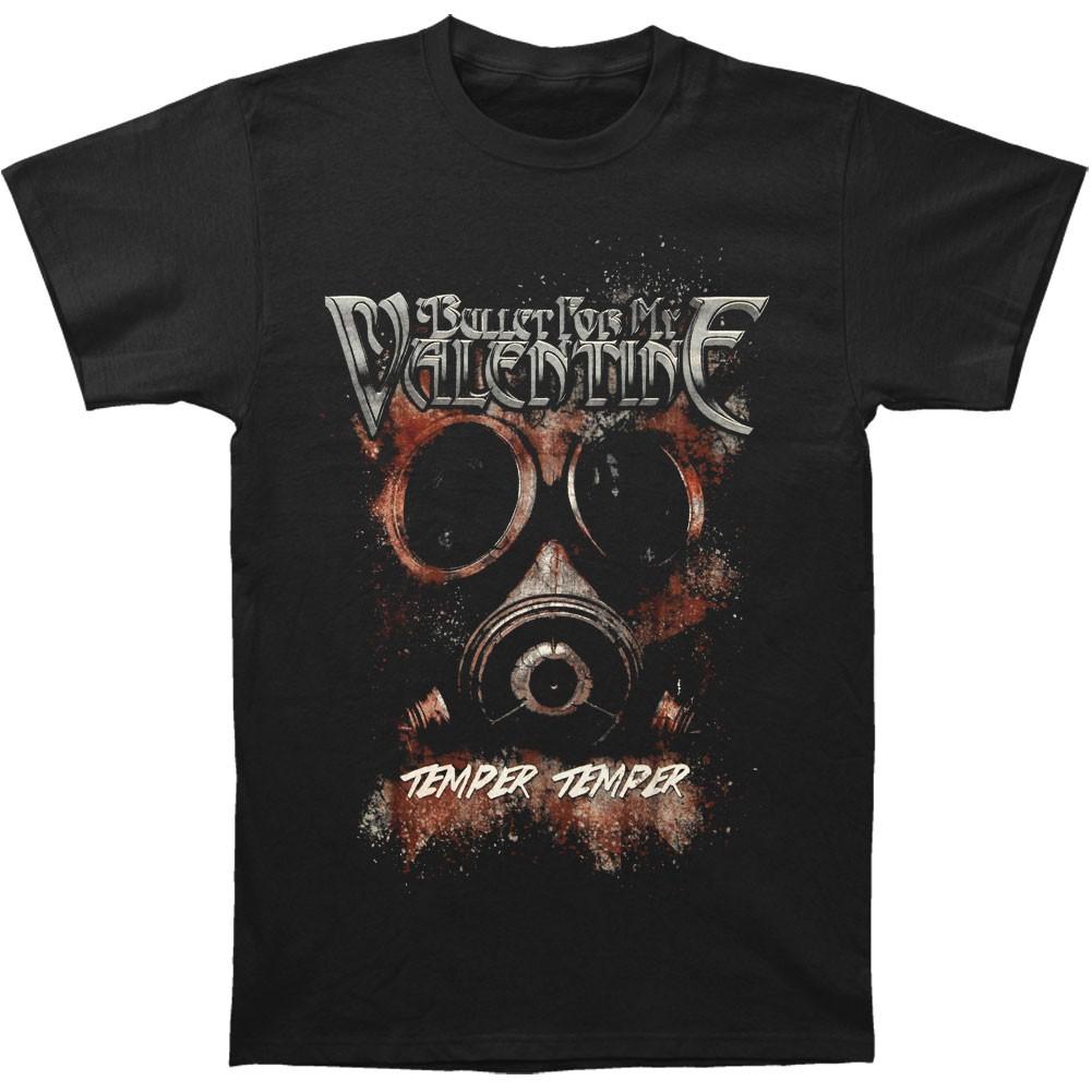 Men s Bullet For My Valentine Temper Temper Gas Mask T-shirt X-Large Black L