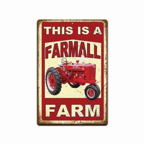 TIN SIGN Rustic Farmall Tractor Farm Garage Rustic Vintage Looking Aluminum 20x30cm(7.8x11.8inch)