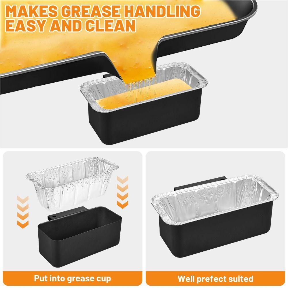 30/50Pcs Heavy Duty Grease Tray Liner Aluminum Drip Pans Disposable Aluminum Foil Box  Kitchen Prep
