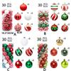 30Pcs/box Electroplated Painted Christmas Balls 6cm Christmas Tree Ornaments Ball  2024 New Year