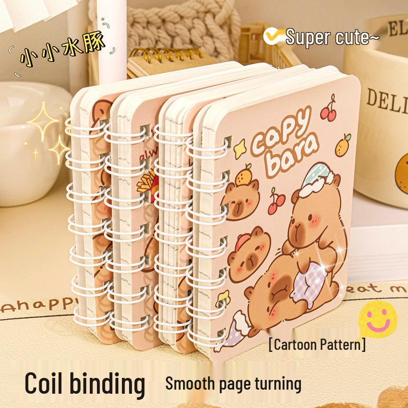 Capybara Taschennotizbuch: Mini Tragbarer Linierter Notizblock für Studenten