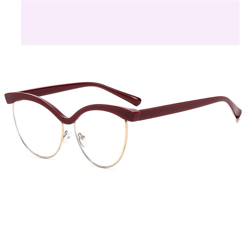 

Brand Design Cat Eye Eyebrow Frame Hyperopia Eyewear Photochromic Anti Blue Ray Computer Women Reading Glasses 0 to +600 0