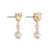 Swarovski Lifelong Heart Love Sparkling Romantic Knot Earrings Women Earrings White Rose-Gold 5517942