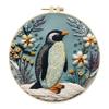 Animal Stamped Cross Stitch Embroidery Kits with Hoop Cloth Color Thread