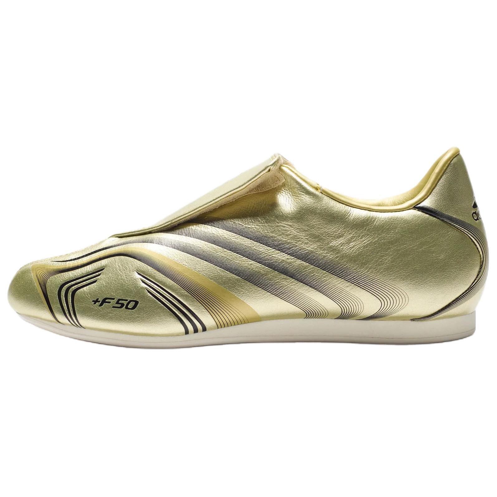 adidas  Taekwondo F50 Gold Metallic Black Women Sneakers Core-Black Off-White IH1872 36