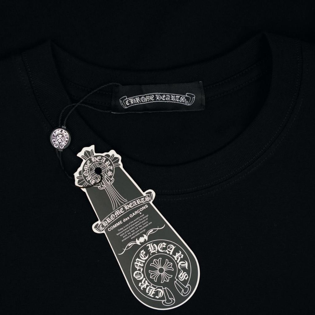 DT83 CHROME HEARTS Sommer Neu Hohe Qualität Baumwolle Rundhals Locker Große Größe Herren und Damen T-Shirt Partner T-Shirt