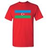 Azerbaijan European Flag Basic Cotton T-Shirt - Red