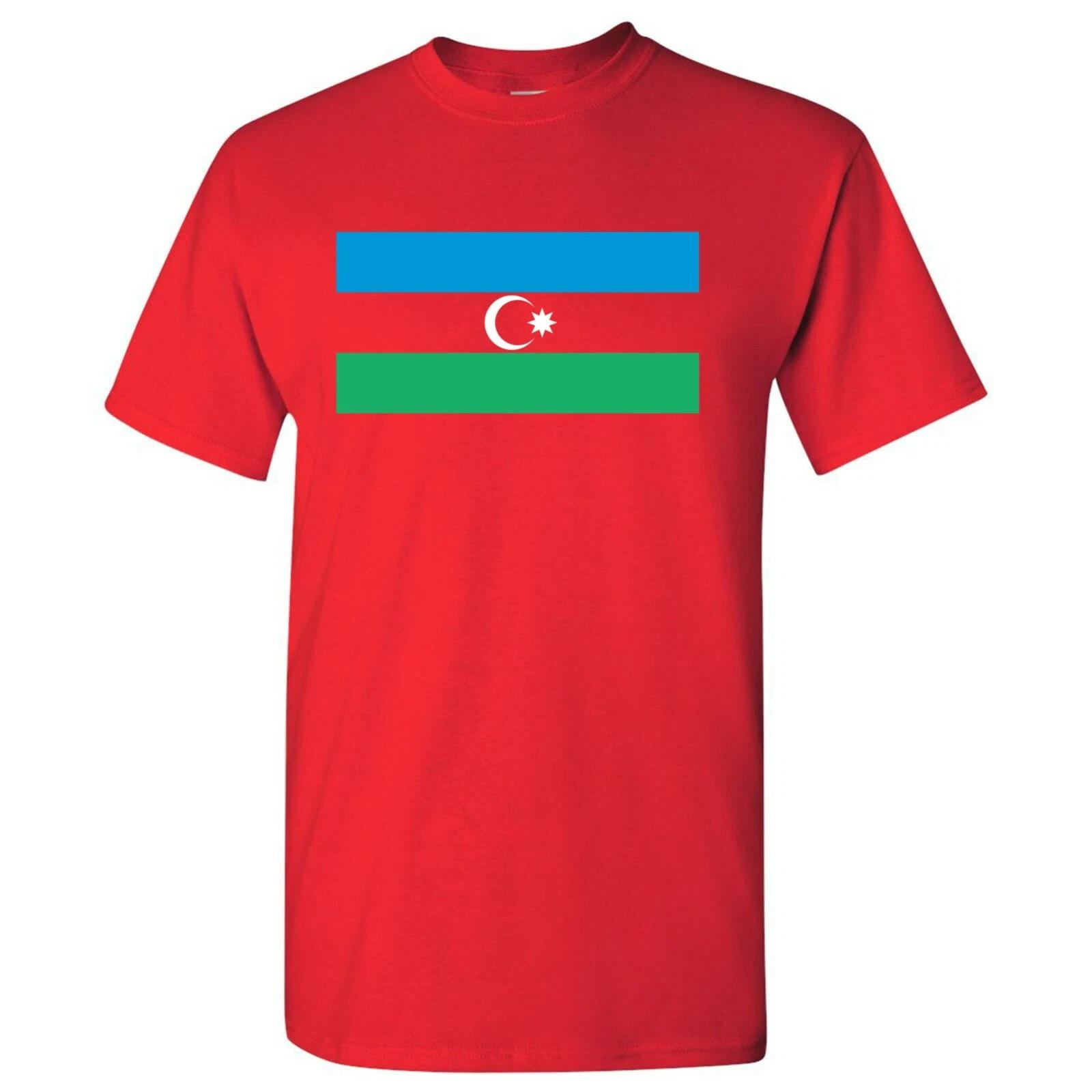 

Azerbaijan European Flag Basic Cotton T-Shirt - Red 4XL