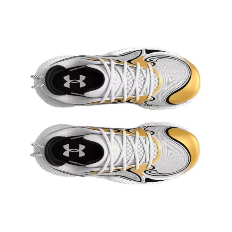 Under Armour Spawn 6 'White Metallic Gold' Sneakers 3027263-100